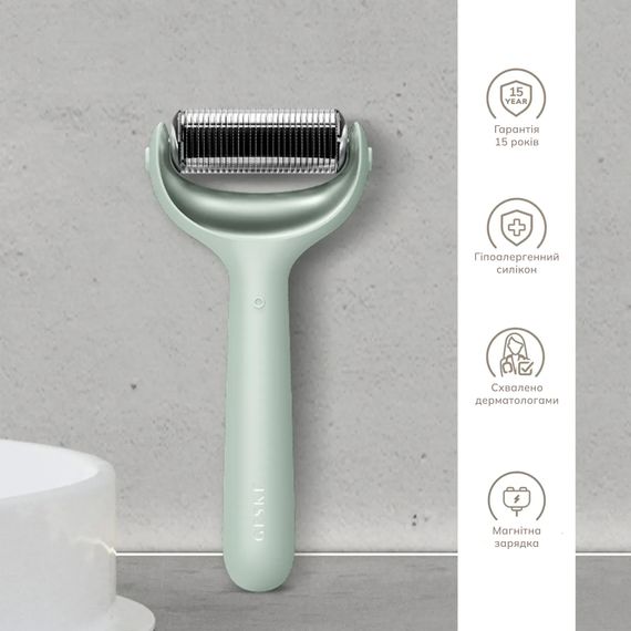 Ролик для голкової мезотерапії обличчя та тіла GESKE MicroNeedle Face&Body Roller 9в1 turquoise, Зелений | Зображення 2