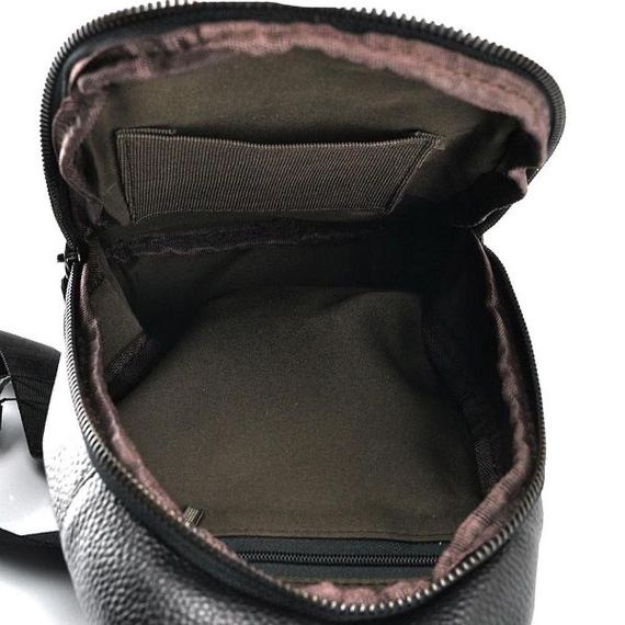 Сумка-слінг чоловіча через плече з натуральної шкіри TIDING BAG A25F-015-1A чорний | Зображення 6