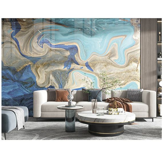 Самоклеюча вінілова плитка набір (6 рулонів) 3600х2800х2мм Блакитний SW-00001449 | Зображення 2