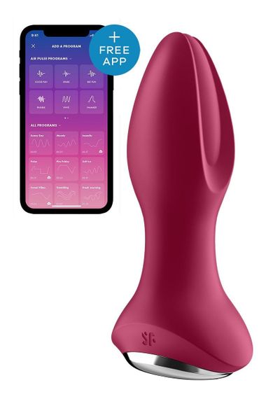 Анальна смарт-пробка із ротацією Satisfyer Rotator Plug 2+, бордовий sexstyle