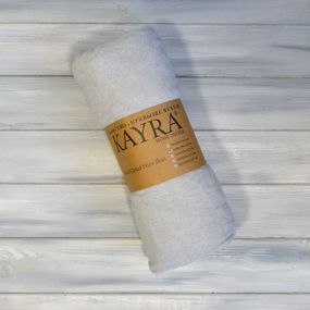 Простынь 90x200+25см махровая на резинке Светло-серая