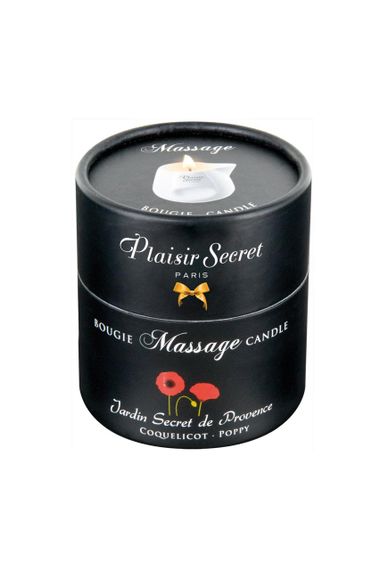 Ароматична масажна свічка Secret Pleasure POPPY MASSAGE CANDLE 80ML Sex Aura | Зображення 1