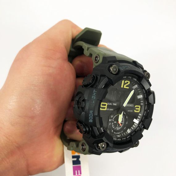 Годинник наручний чоловічий SKMEI 1965AG ARMY GREEN, Годинник армійський оригінал, Годинник спортивний. Колір: зелений | Зображення 9