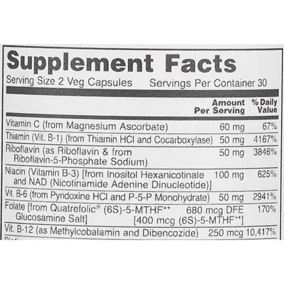 В комплекс Protocol for Life Balance B Complex Neuro Factors 60 Veg Caps | Зображення 1