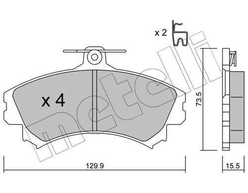 Колодки тормозные передние Mitsubishi Colt 04-12 Carisma Space Star Volvo S40 V40 95-06 Smart 04- 22-0216-0 | Зображення 1
