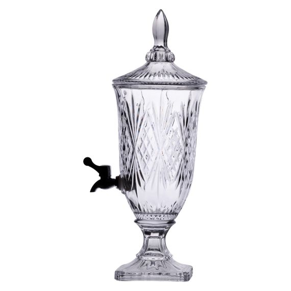 Лимонадниця з краном на ніжці скляна для напоїв 2 л 46 см HP-19-15 | Зображення 1