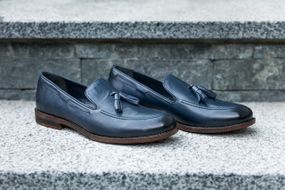 Туфлі лофери сині 42 розмір