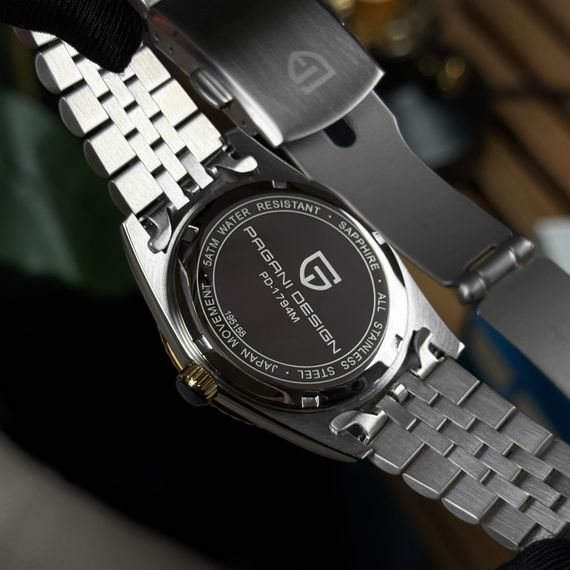 Чоловічий годинник Pagani Design PD-1794M Silver-Gold-Green | Зображення 4
