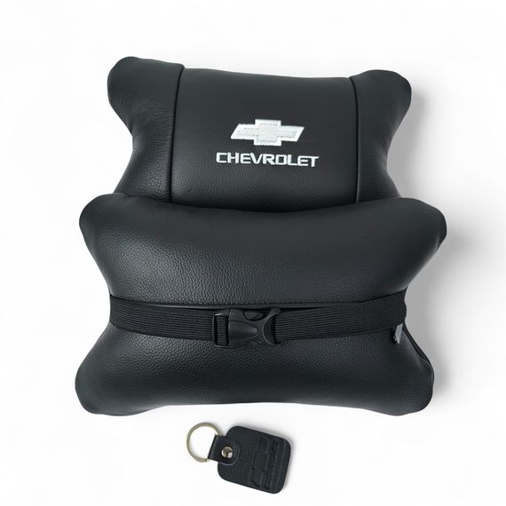 Подушка з логотипом бренду Chevrolet Шевроле, Автоподушка подарунок, Подушка під голову для поїздок AU-23 | Зображення 3