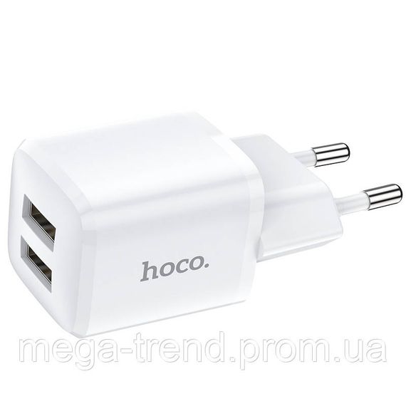 Адаптер мережевий Hoco Briar dual port charger N8 |2USB, 2.4A| (Safety Certified) | Зображення 4