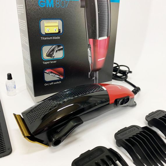 Машинка для стрижки волосся професійна Gemei GM-807, Стильна машинка для стрижки та гоління | Зображення 5