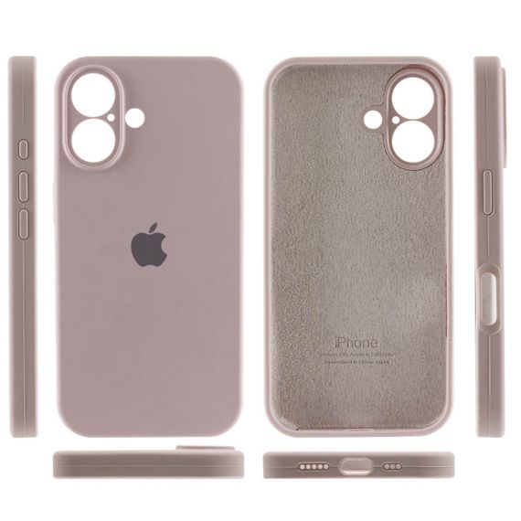 Чехол Silicone Case Full Camera Protective (AA) для Apple iPhone 16 Plus (6.7") Серый / Lavender | Зображення 2