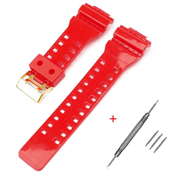 Ремінець для Casio G-Shock GA-100/110/120 Red-Glossy GD | Зображення 1