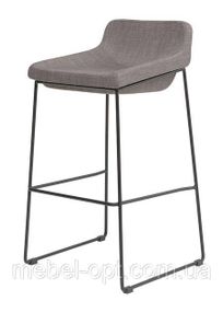 Стул барный Comfy (Комфи) Concepto мягкий серый, ткань рогожка