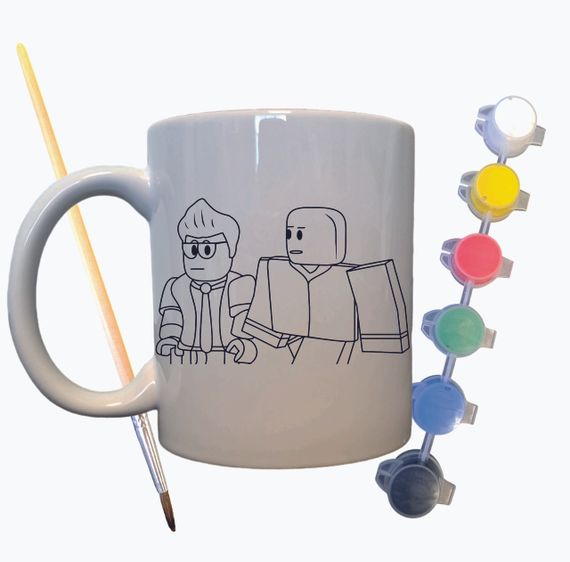 Набор для творчества кружка раскраска "виртуальная игра" 330 мл белая