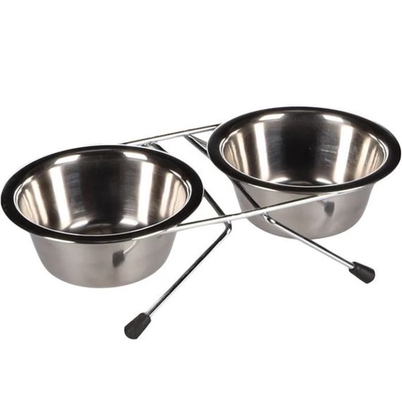 Flamingo Dinner Set миски для собак і котів на підставці, 2 шт х 0.36 л
