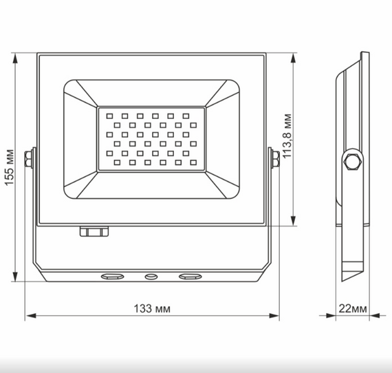 LED-прожектор 30W 6000К 220V TLF306 Titanum | Зображення 2