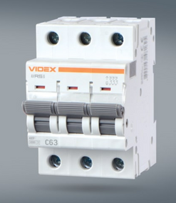 Автоматичний вимикач 3P 40А 6 kA VF-RS6-AV3C40 Resist Videx