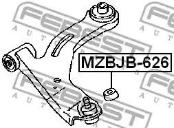 Пильовик кульової опори 18x34x23 Mazda 3/323/626 -08, FEBEST (MZBJB626) | Зображення 2