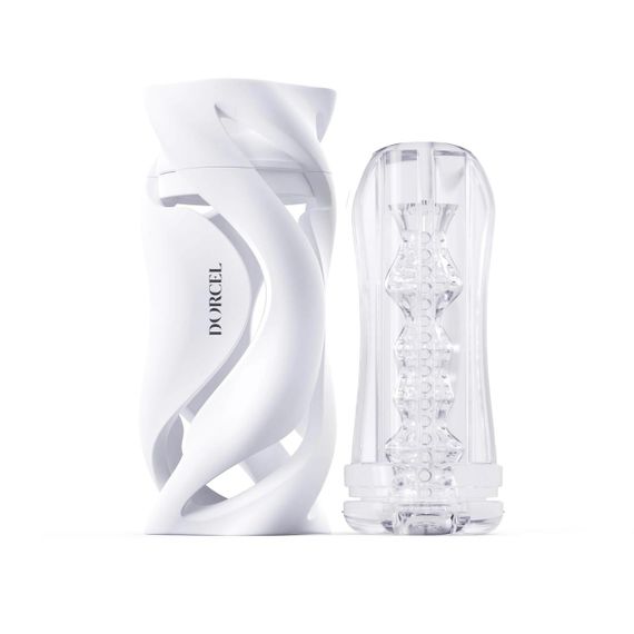 Мастурбатор Dorcel DEEP BLOW WHITE, подвійне використання Sex Aura