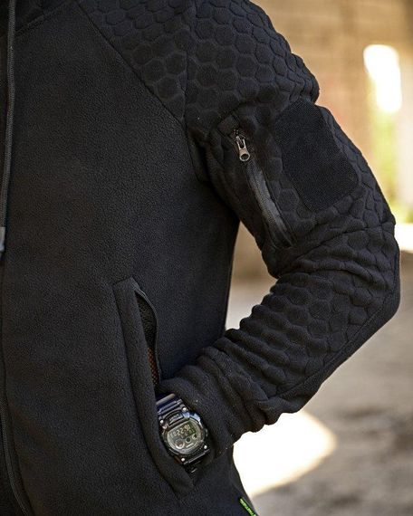 Тактична флісова кофта сота чорна ПП7963 | Зображення 4