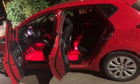 Cветодиодная RGB лента для подсветки салона автомобиля с пультом ДУ 4 шт по 9 лед ELITE LUX EL-1228 | Зображення 2