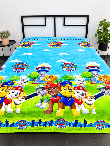 Дитячий плед велсофт Paw Patrol «Щенячий патруль» 150×200 см м'який та теплий плед із улюбленими героями мультфільму