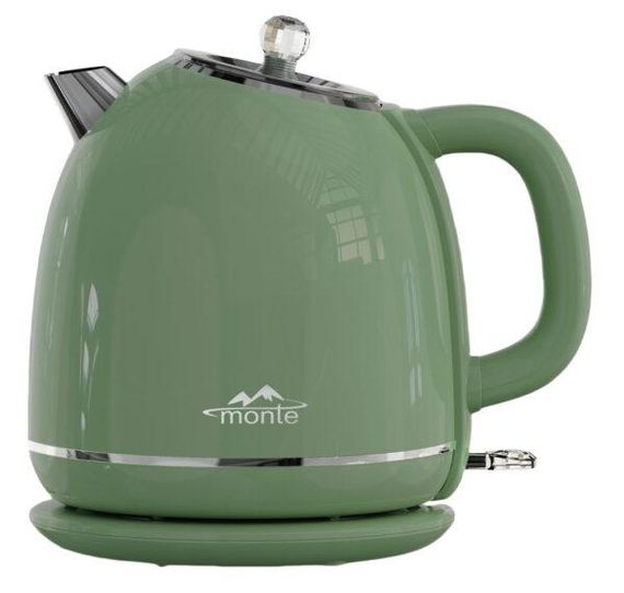 Электрочайник Monte MT-1835 Зеленый, 1.7 л, 1800 Вт, с двойными стенками