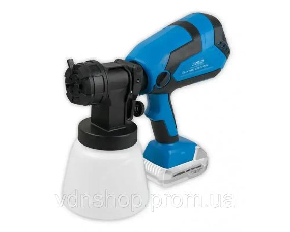 Краскопульт акумуляторний 1 сопл, 210 Вт, 1200 мл/хв, бачок 800 мл, 60 DIN | Зображення 1