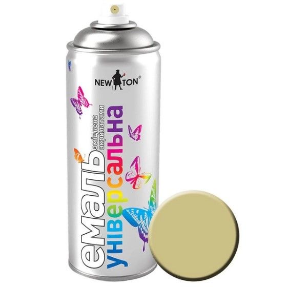 Емаль універсальна 400мл 1001 бежевий мат аерозоль NEW TON