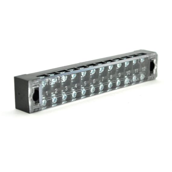 Клемна колодка 12-розрядна TB-1512 15A / 600V, перетин дроту 0,5-1,5мм2, 50 шт в упаковці, ціна за штуку