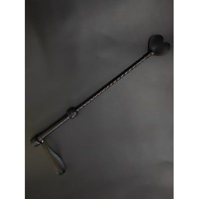 Стек із серцем БДСМ Candy Hero шкіра, довгий, чорний