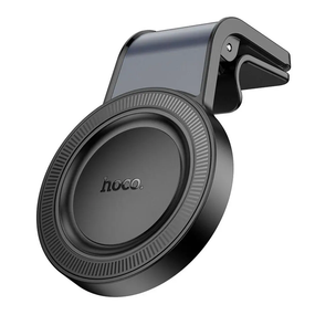 Автодержатель для смартфонов Hoco H59 магнитный из ABS и алюминия с кольцевым магнитом черный-серый