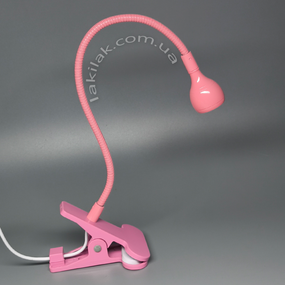 УФ лампа на клипсе для ногтей (работает от USB) розовая 5W