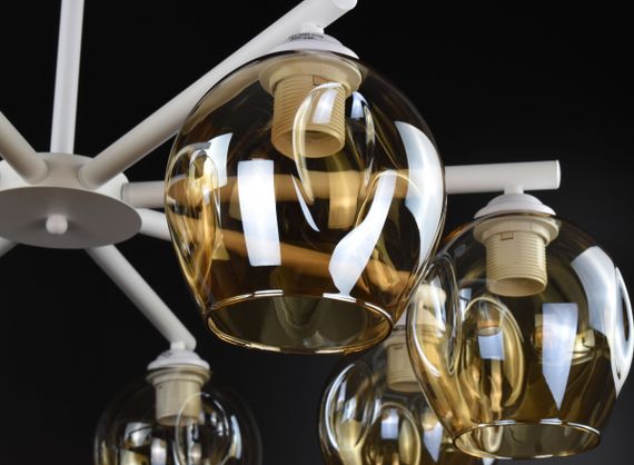 Люстра стельова на 8 лампочок 26484 Білий 50х80х80 см. | Зображення 4