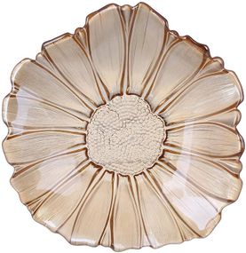 Блюдо скляне "Flower" Ø28х7см, скло кольору амбер