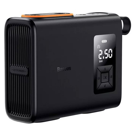 Автомобільний насос Baseus Mega EnergyPump Series Dual Cylinder 6000 mAh (CRNL060001) Black | Зображення 2