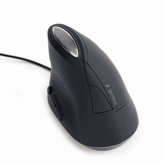 Оптична ергономічна миша MUS-ERGO-03, USB інтерфейс, чорний | Зображення 1