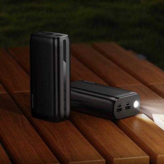 Power Bank Borofone BJ86A з ліхтариком (30000mAh) Чорний | Зображення 1