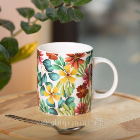 Кружка фарфоровая с рисунком 400 (мл) для чая и кофе RX-N240472R | Зображення 3