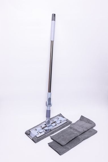 Плоска швабра для миття підлоги, стін та стелі універсальна швабра для прибирання Сірий HP-35015-35G