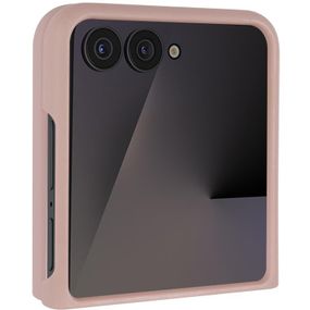 Чохол Foldables Silicone Cover Lakshmi (AAA) для Motorola Razr 50 Ultra Чорний / Black Рожевий / Pink Sand