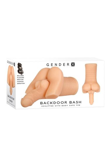 Мастурбатор Gender X Backdoor Bash бежевый, 28 см Sex Aura | Зображення 9