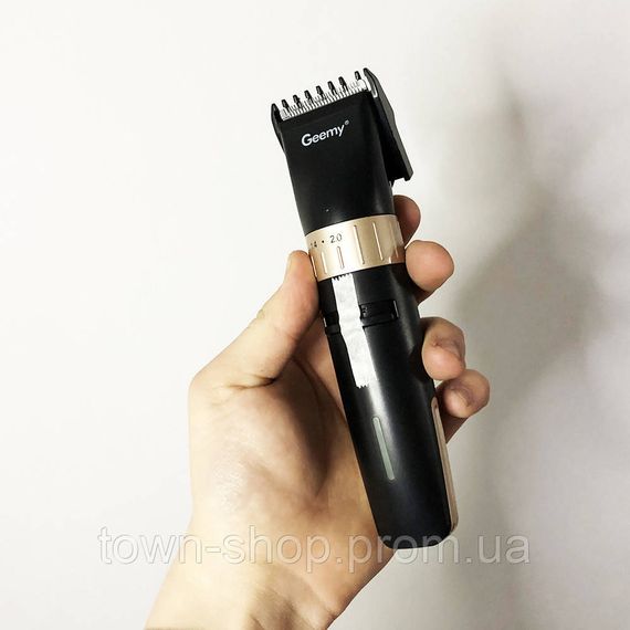 Аккумуляторная машинка для стрижки волос Gemei GM-6042. Цвет: черный | Зображення 1