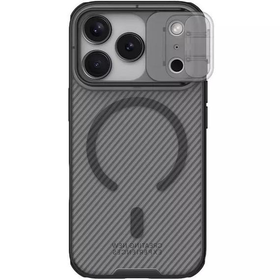 Карбонова накладка Nillkin CamShield Pro Magnetic для Apple iPhone 17 Pro Max (6.9") Transparent black | Зображення 1