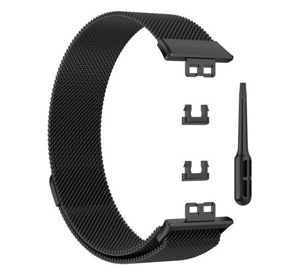 Міланський магнітний ремінець Primolux для смарт-годинника Huawei Watch Fit / Fit SE (TIA-B09, TIA-B29, STA-B39) - Black | Зображення 3