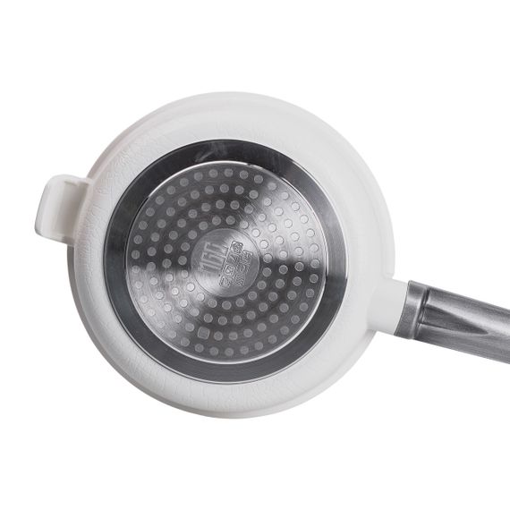 Алюмінієва сковорода з керамічним покриттям антипригарним 1 л Ø 20 см біла MGC | Зображення 3