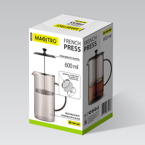 Френч-прес 1000мл скло MR-1861-1000 Maestro | Зображення 1