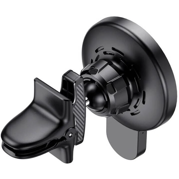 Автотримач для телефону магнітний з бездротовою зарядкою HOCO CA85 Ultra-fast magnetic 15W на дефлектор | Зображення 1