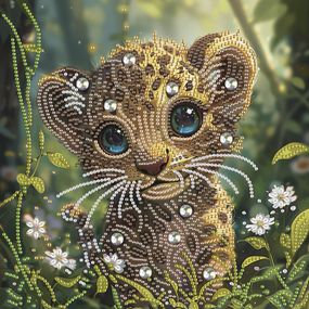 Алмазная мозаика "Тигренок" BH011 неполная выкладка 25х25 см